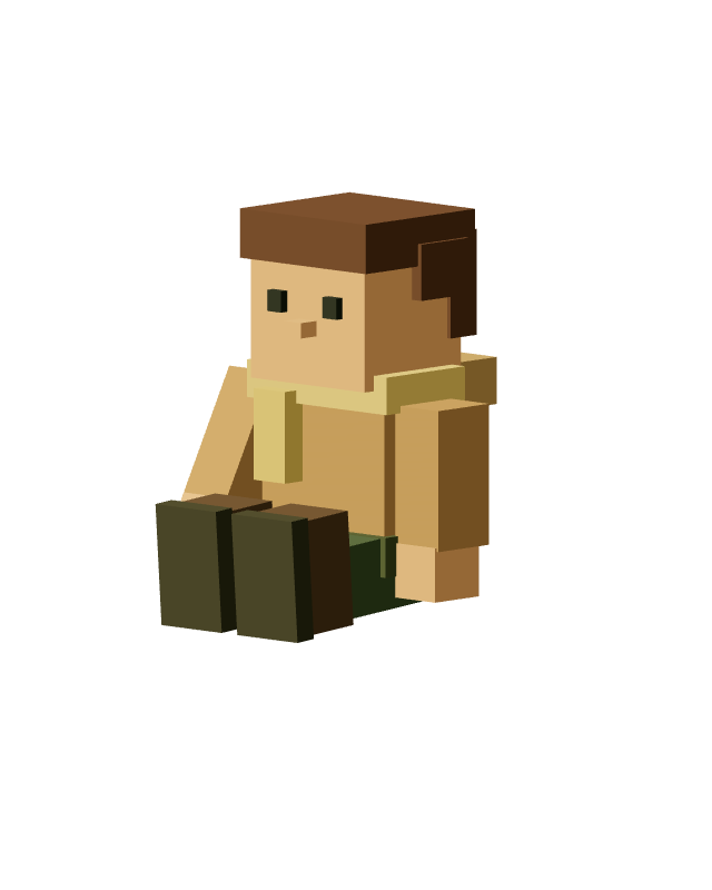 An adventurer sitting on the edge of the page